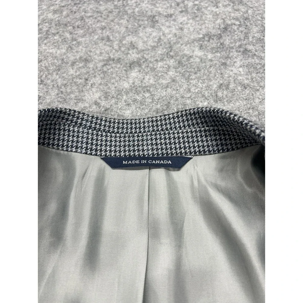 Ralph Ralph Lauren Sport Coat Mens 36R Gray Silk Wool Houndstooth Tweed Blazer